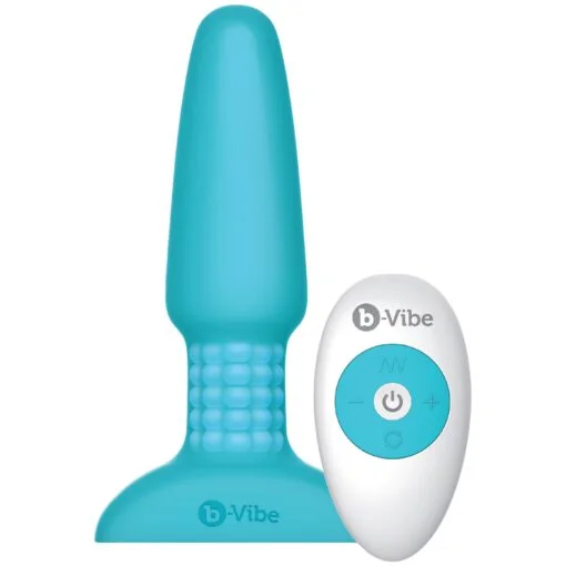 B-Vibe Fjernbetjent Rimming Plug - Blå