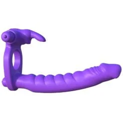 Fantasy C-Ringz Silikone Double Penetrator Rabbit - Lilla